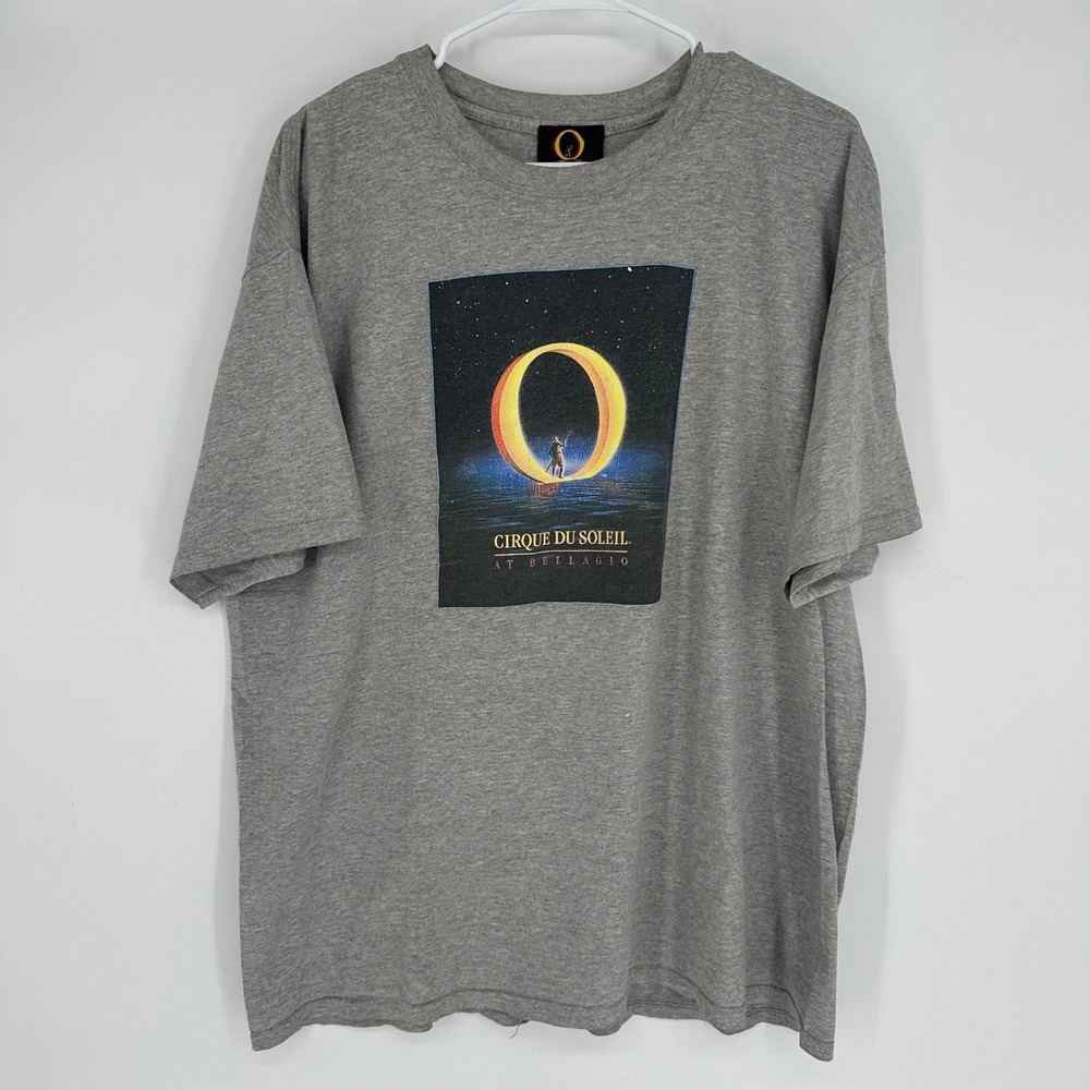 Vintage Cirque du Soleil O at Bellagio‎ Graphic T-Shirt Gray XL Mens